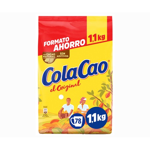 COLACAO Cacao en polvo soluble en formato ecobolsa 1,1 kg.