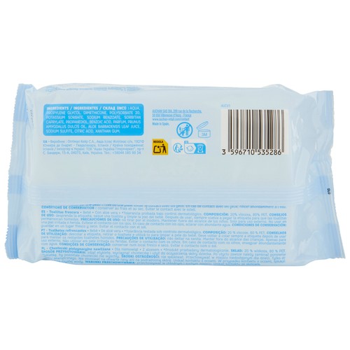 PRODUCTO ALCAMPO Baby Toallitas húmedas para bebé con aloe vera y acción refrescante 3 x 72 uds.