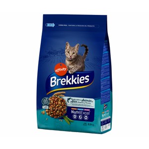 BREKKIES Alimento para gatos seco con salmón, atún, verduras y cereales 3,5 kg.