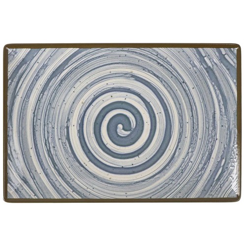 Fuente rectangular 30x20cm melamina, modelo Loop azul ELITE