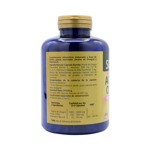 SANON Complemento alimenticio a base de aceites vegetales y vitaminas SANON 450 Cápsulas.