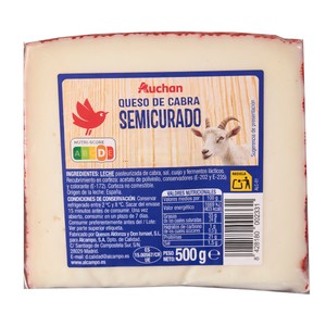 Auchan Queso de Cabra Semicurado 500 G Producto Alcampo.