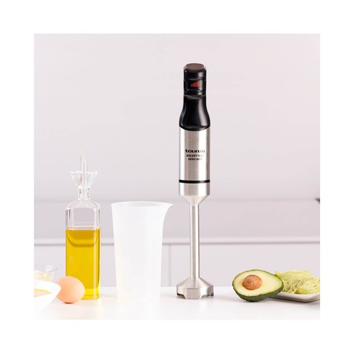 Batidora de mano con brazo TAURUS HB1501XE Rocket 1500 Nero Inox,  1500W, con Vaso medidor 700ml.