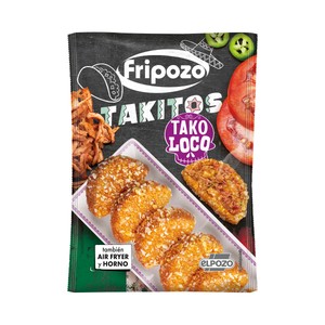 Imagen de FRIPOZO Tako loco Takitos congelados rellenos de queso y carne de cerdo 250 g.