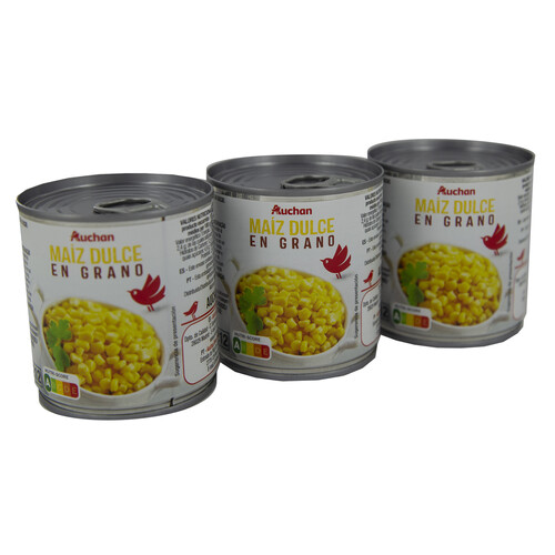 Maíz dulce PRODUCTO ALCAMPO 3 uds x 140 g.
