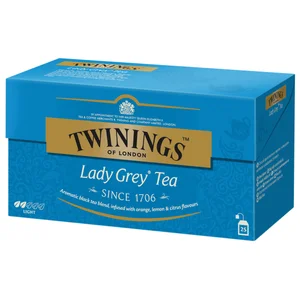 TWININGS Té Lady Grey (Té negro, cáscara de naranja y limón y aroma de cítricos) 25 uds. 50 g.