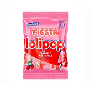 FIESTA Lolipop caramelo masticable con palo 6 uds. 72 g.