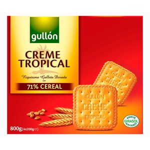 Imagen de GULLÓN Creme Tropical Galletas de cereales 800 g.
