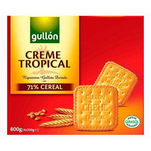 GULLÓN Creme Tropical Galletas de cereales 800 g.
