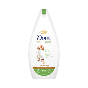 Gel de baño o ducha con aceite de coco y leche de almendras DOVE 500 ml.