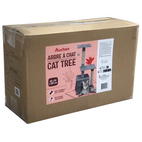 PRODUCTO ALCAMPO Arbol para gato + cuerda (rascador) de 45 x 30 x 100 cm.