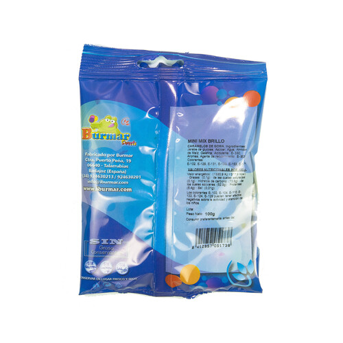 BURMAR Caramelos de goma, mini mix brillo BURMAR 100 g.