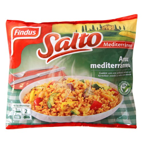 SALTO Bolsa de arroz mediterráneo con salsa de tomate SALTO de Findus 500 g.