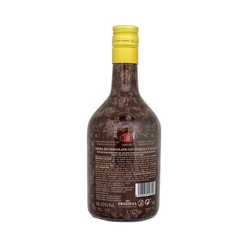SARGENTO TEQUELA Crema de licor de chocolate con tequila y Agave botella 70 cl.