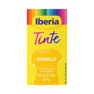 IBERIA Tinte para ropa de color amarillo (permite teñir a baja temperatura 40ª) IBERIA 1 ud.
