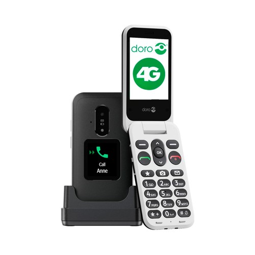 Teléfono móvil Senior DORO leva E30 Black/white, 4G, pantalla 2.8", bluetooth.