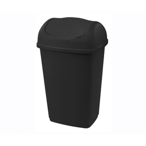 PRODUCTO ALCAMPO Cubo de basura con tapa basculante negro