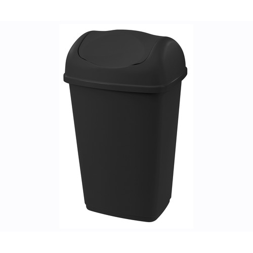 PRODUCTO ALCAMPO Cubo de basura con tapa basculante negro