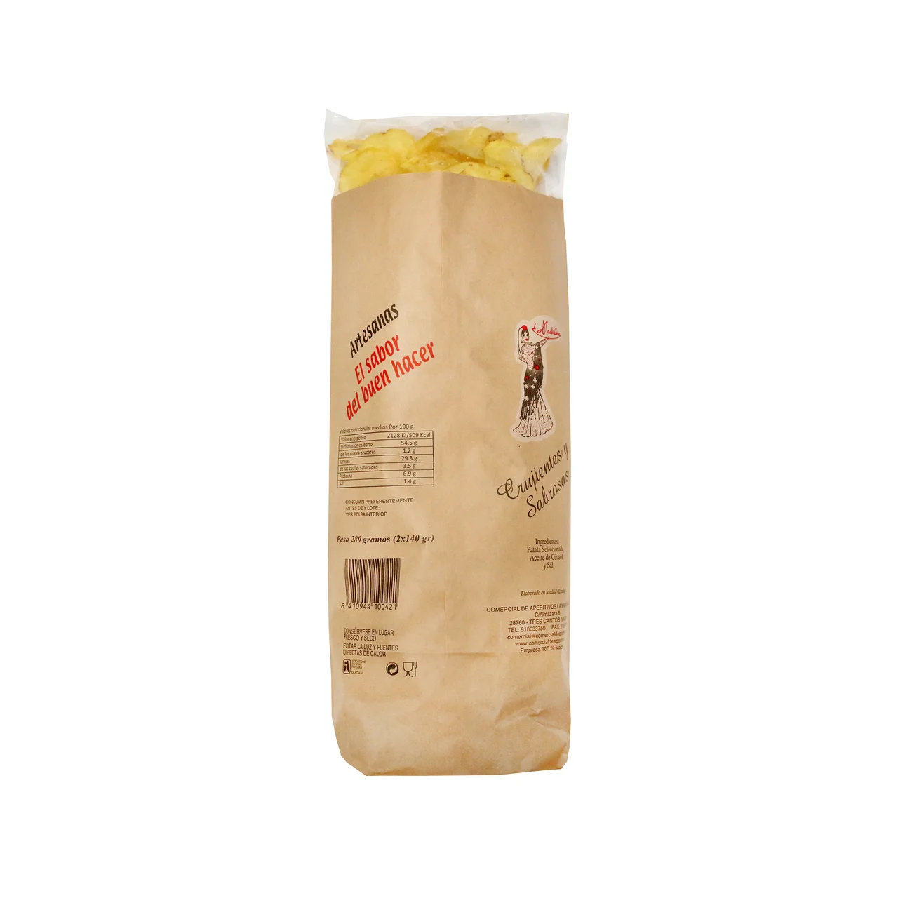 Patatas fritas, cartuchos 2 uds. x 140 G.