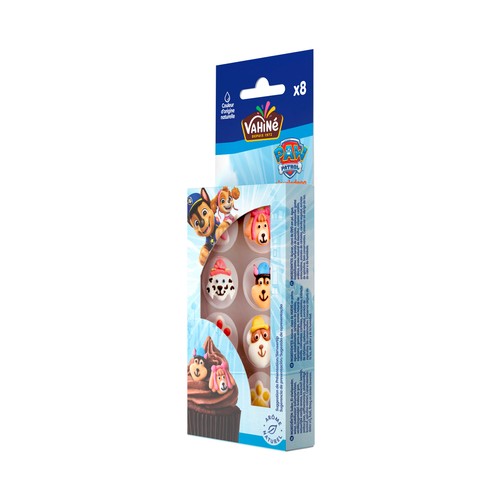 VAHINE Decoración comestible de la patrulla canina 8 uds.