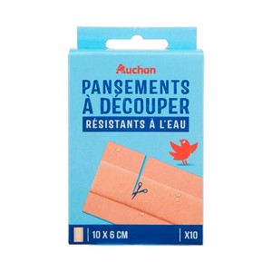 PRODUCTO ALCAMPO Apósitos plasticos para cortar (10 x 6 cm), transpirables y resistentes al agua 10 uds.