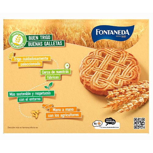 FONTANEDA Yayitas Galletas de desayuno doradas al horno 600 g.