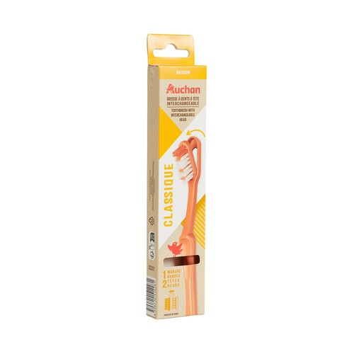 PRODUCTO ALCAMPO Classique Cepillo de dientes con cabezal intercambiable con filamentos de dureza media.