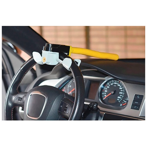 Barra antirrobo rígido para coche con fijación al volante, ROLMOVIL.
