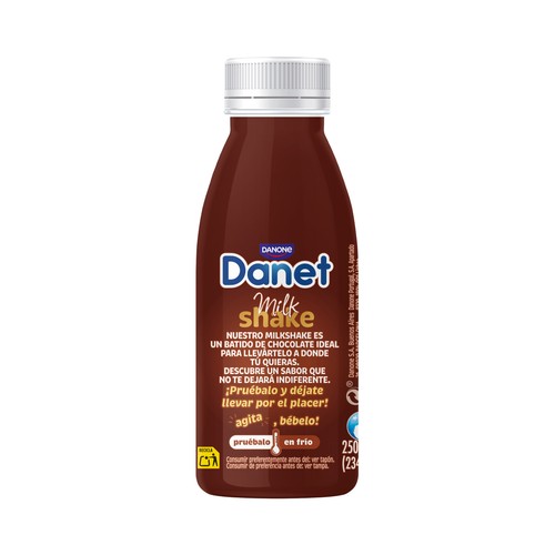 DANET Milkshake Batido de chocolate 250 ml.