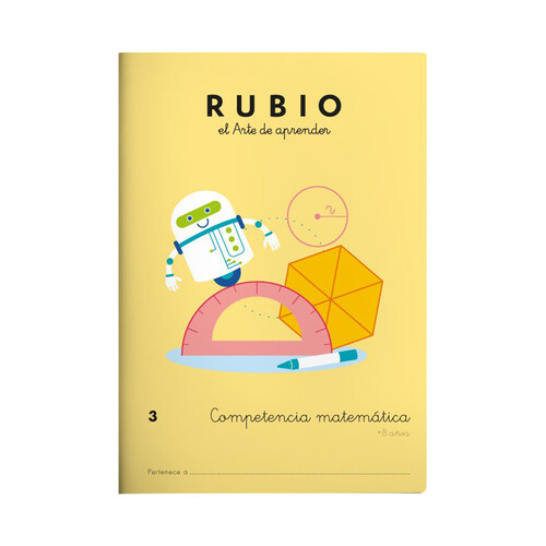 Competencia de matemáticas 3, RUBIO L. Género: Infantil, activifdad. Edad: 8 años, editorial: Rubio.