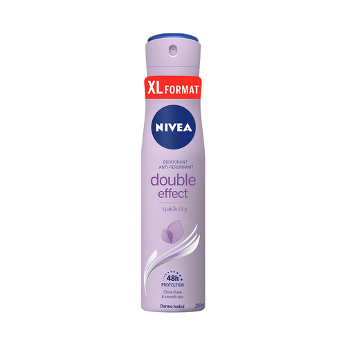 NIVEA Desodorante en spray para mujer con protección anti transpirtante hasta 48 horas NIVEA Double effect 250 ml.