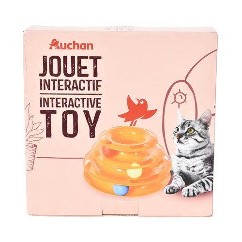 PRODUCTO ALCAMPO Juguete interactivo para gatos (25 cm) con pelota.