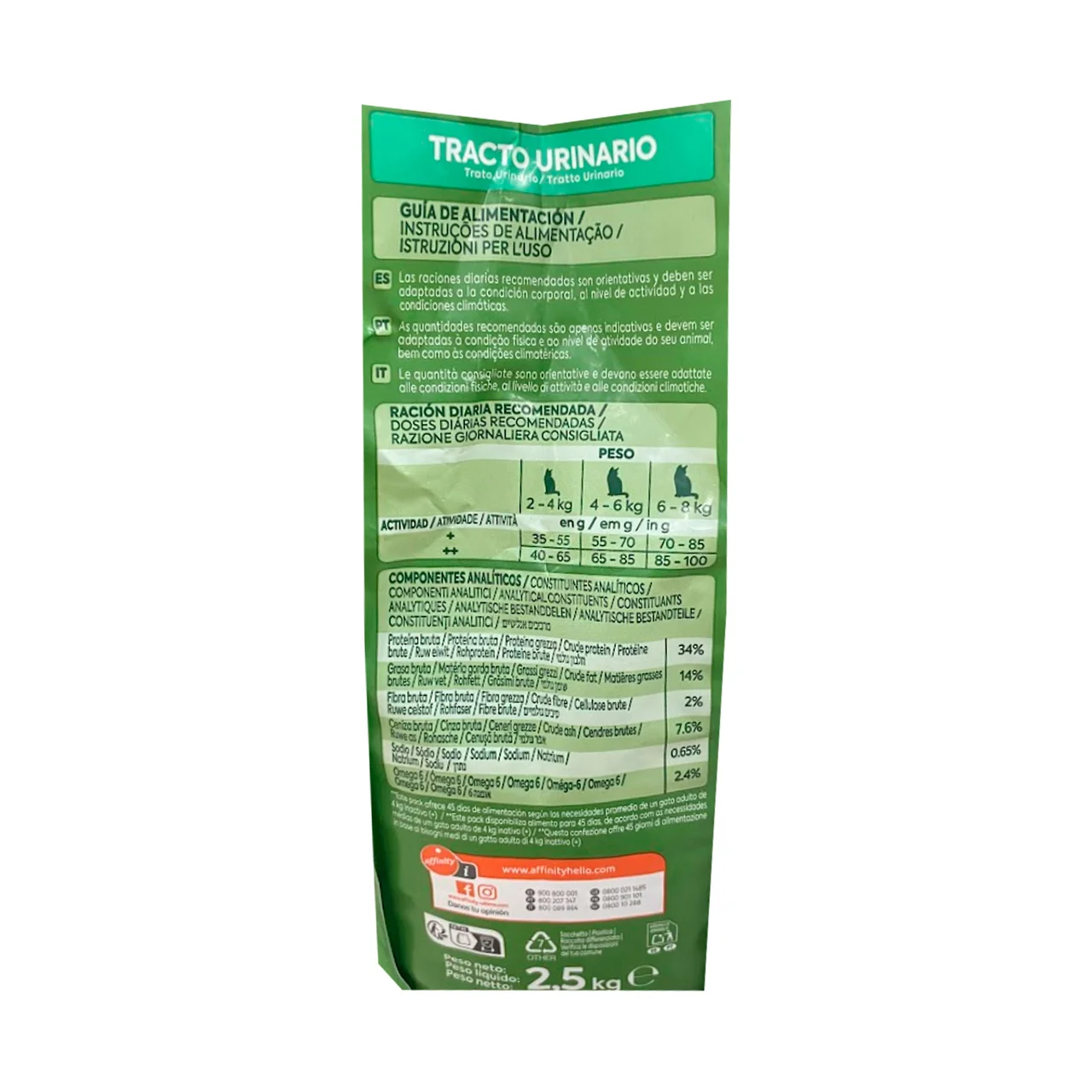 ULTIMA Alimento de gato seco para el tracto urinario con sabor a pollo 2,5kg