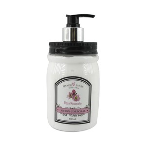 BECASAN Loción corporal con rosa mosqueta y práctico dosificador BECASAN Nature 500 ml.