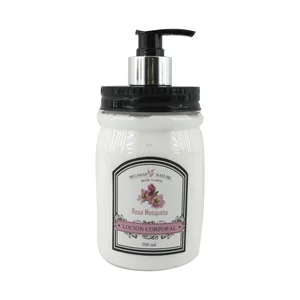 BECASAN Loción corporal con rosa mosqueta y práctico dosificador BECASAN Nature 500 ml.