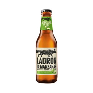 LADRÓN DE MANZANAS Cider de manzana verde con un toque seco y ácido botella 25 cl.