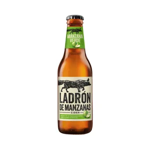 LADRÓN DE MANZANAS Cider de manzana verde con un toque seco y ácido botella 25 cl.