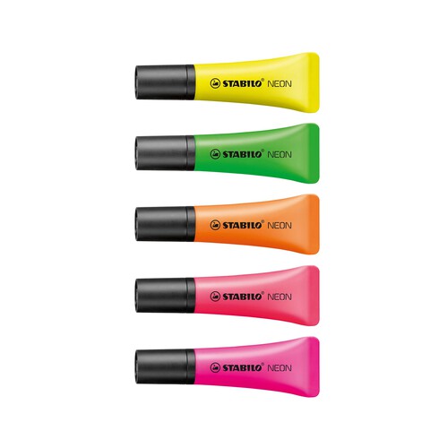 Marcador fluorescente STABILO NEON - Estuche de 8 unidades surtidas en 4 colores.