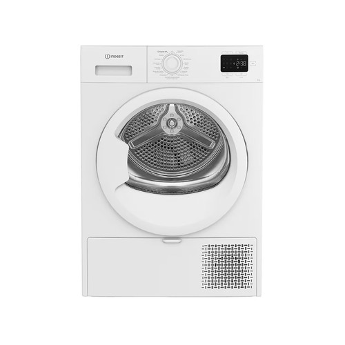 Secadora por condensación con bomba de calor INDESIT C YSD82DWW , capacidad de secado: 8KG, clasificación energética: E, H: 84,6cm, A: 59,8cm, F: 54,5cm.