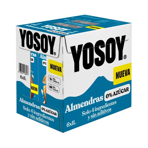 YOSOY de Pascual Bebida vegetal de almendras sin azúcar 6 x 1 l.