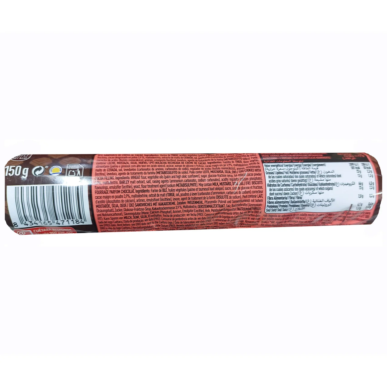 Galleta bocaditos de chocolate 150 gr.