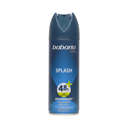 BABARIA Desodorante en spray para hombre sin aluminio BABARIA Splash 200 ml.