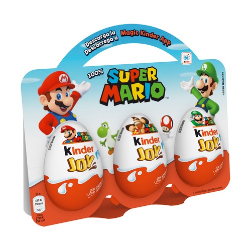 Huevos de chocolate con sorpresa KINDER JOY pack 3 uds. 20 g.