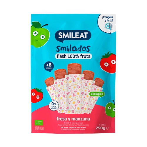SMILEAT Smilados fresa y manzana ECO 250g