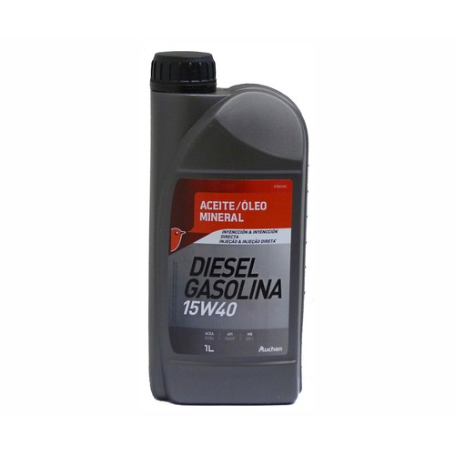 Aceite mineral para vehículos con motores de gasolina o diésel PRODUCTO ALCAMPO, 1 litro.