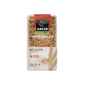 GALLO NATURE Pasta hélice integrales 450 g.