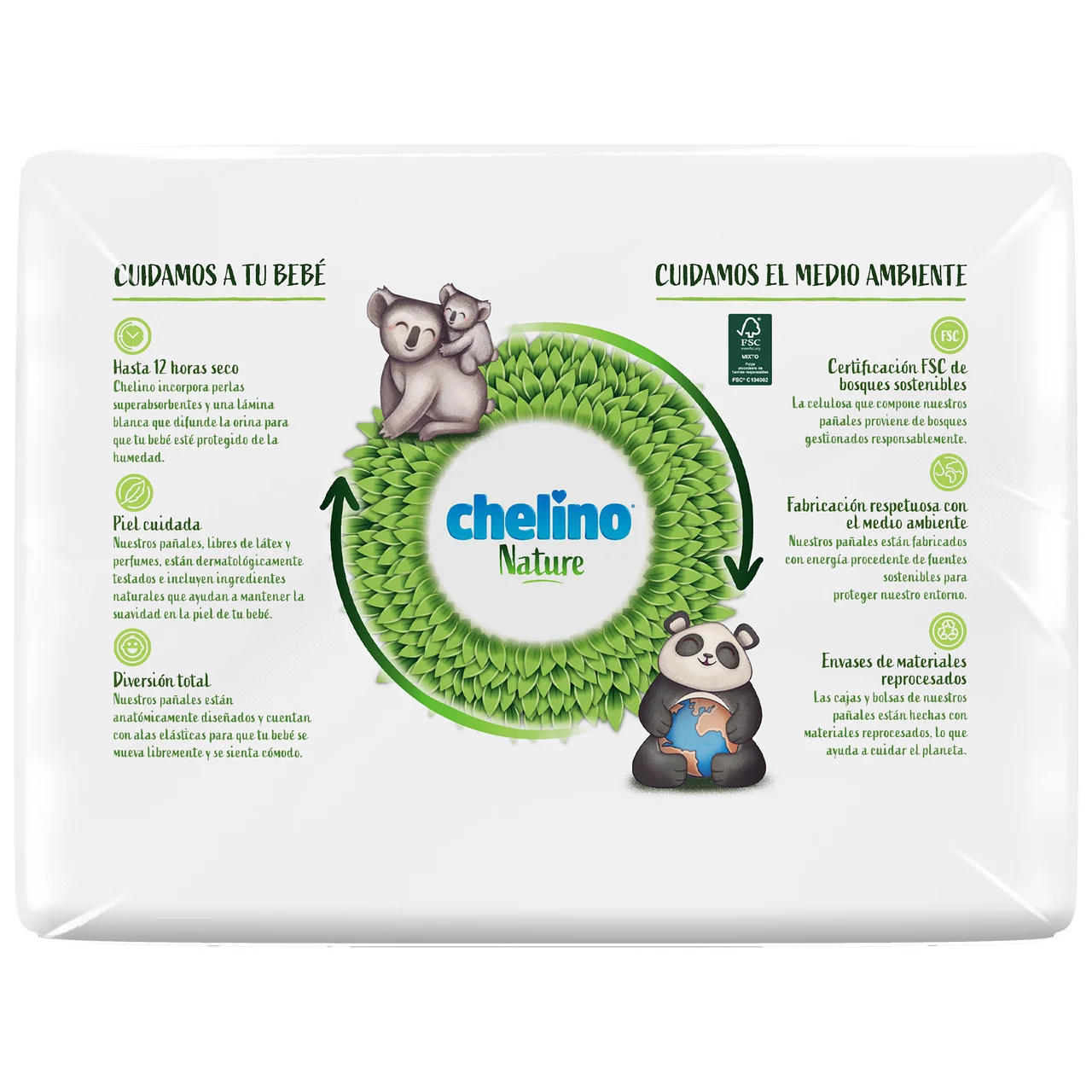 CHELINO Nature Pañales talla 4 (9-15 kg) 34 uds.