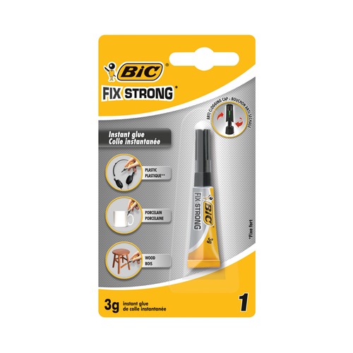 Tubo de pegamento super fuerte. BIC.