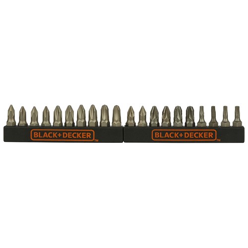 Set para atornillar con 56 piezas, destornillador carraca, BLACK + DECKER A7104.