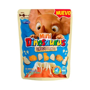 DINOSAURUS Mini Galletas con chocolate blanco 100 g.